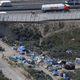 A makeshift camp for migrants and asylum seekers in Calais, France.